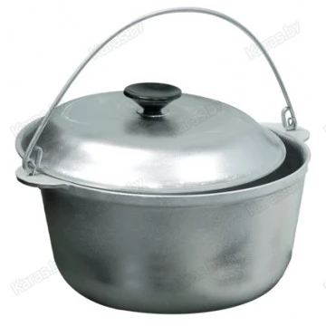 Котелок литой походный с крышкой 6 л